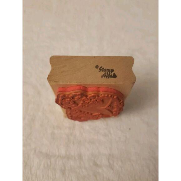 Stamp Affair This Book Belongs To Rubber Stamp Wood Mounted - Picture 3 of 3